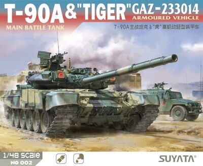 Suyata NO002 1/48 T-90A MAIN BATTLE TANK & “TIGER” GAZ-233014 ARMOURED VEHICLE