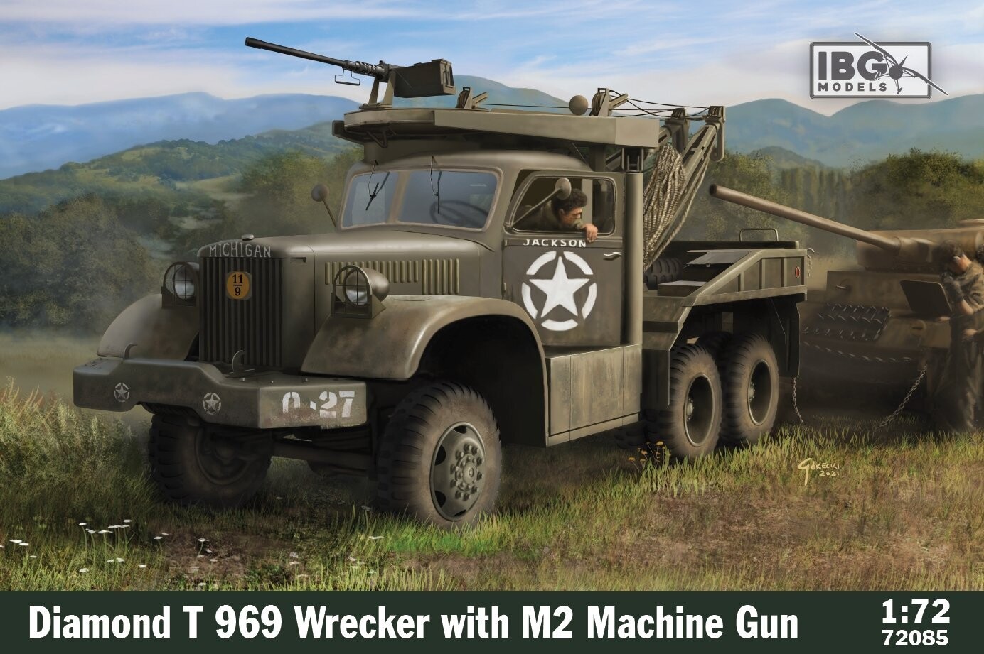 IBG IBG72085 1/72 Diamond T 969 Wrecker w/M2 Machine Gun & PE