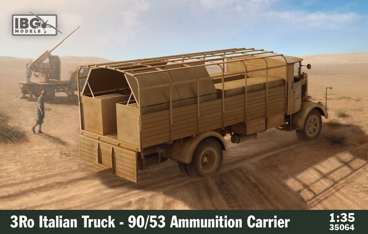 IBG IBG35064 1/35 3Ro Italian Truck - 90/53 Ammunition Carrier