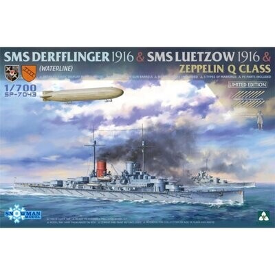 TAKOM TAK7043 1/700 Derfflinger + Lützow + Zeppelin Q Class - LIMITED !!