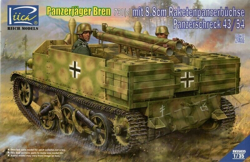 Riich Models RV35035 1/35 Pz.Jg.Bren 731(e) mit 8,8cm Raketenpanzerbüchse - Panzerschreck 43/54