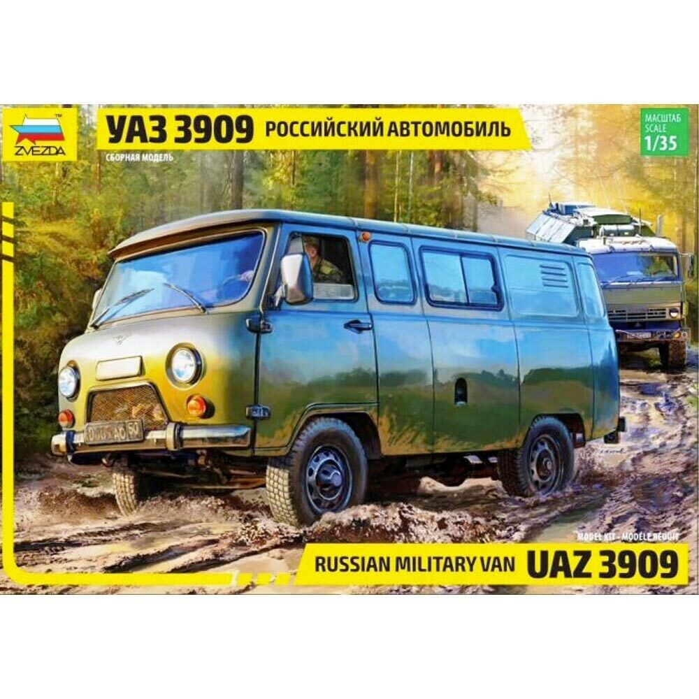 Zvezda ZV3644 1:35 UAZ 3909 Russian Military Van