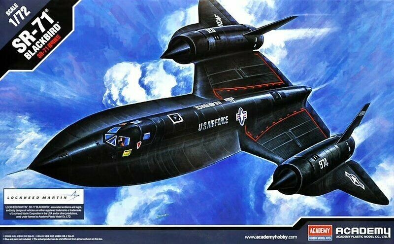 Academy 12448 1/72 SR-71 BLACKBIRD NEW DECALS