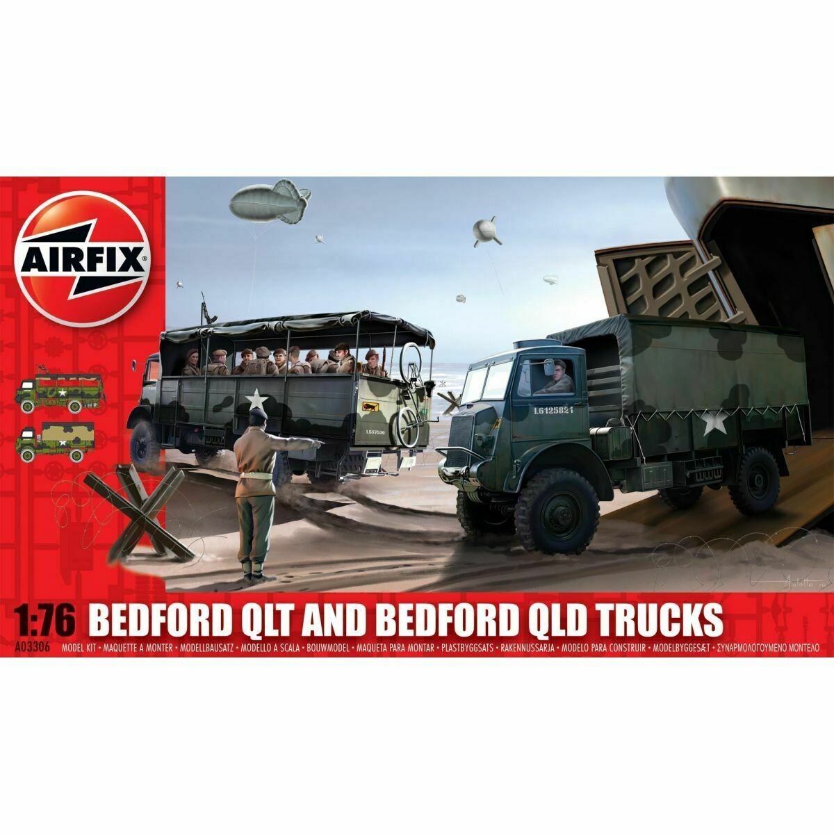 Airfix AF03306 1/76 Bedford QLT and Bedford QLD Trucks