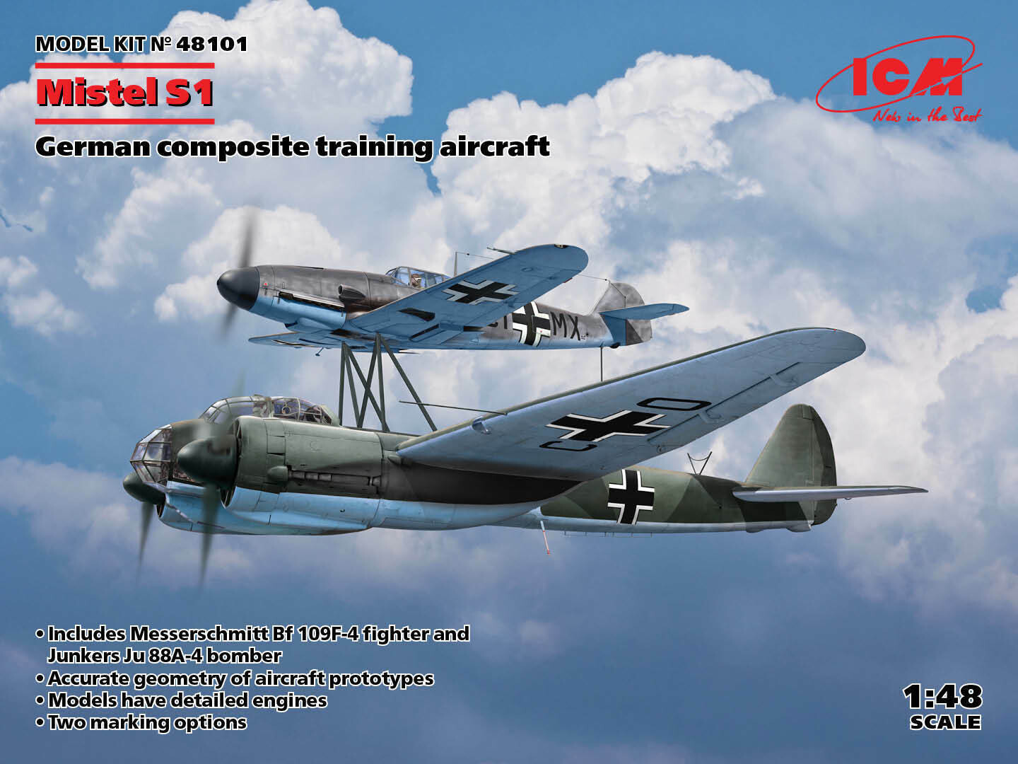 ICM ICM48101 1/48 Mistel S1  Germ. Composite Training Aircraft - ANGEBOT !!