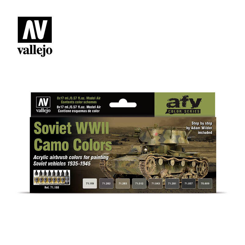 VALLEJO VAL71188 Soviet WW.II Camo Colors 1935 - 45 , 8 x 17ml