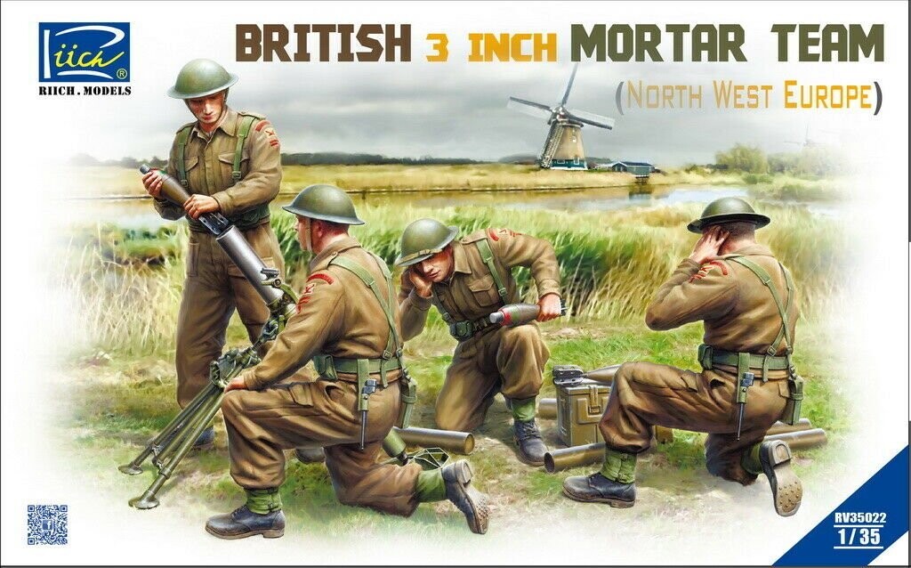 Riich Models RV35022 1/35 WWII British 3inch Mortar Team , NW Europe