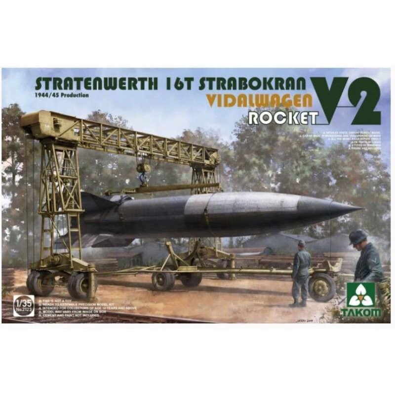 TAKOM TAK2123 1/35 Stratenwerth 16T Strabokran + Vidalwagen + V2 Rocket