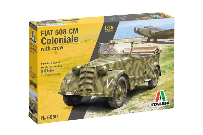 Italeri IT6550 1/35 Fiat 508 CM Coloniale with Crew