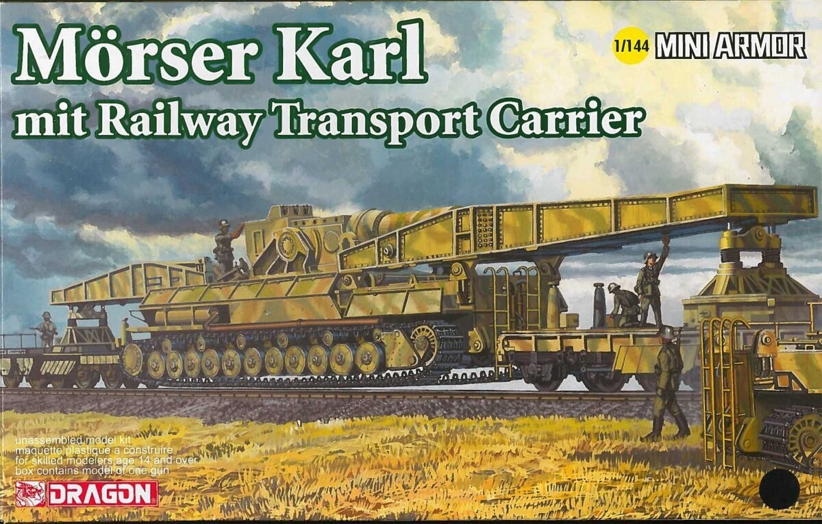 DRAGON DR14132 1/144 Mörser Karl mit Railway Transporter Carrier
