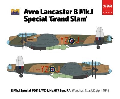 Hong Kong Models HK01E038 1/32 Lancaster B, Mk. I Special GRAND SLAM