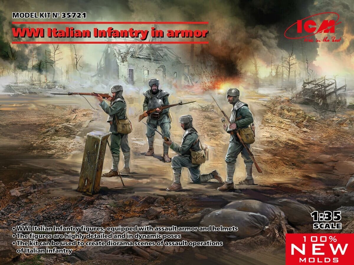 ICM ICM35721 1/35 WWI Italian Infantry in Armor