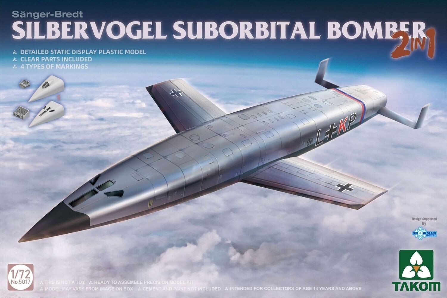 TAKOM TAK5017 1/72 SILBERVOGEL Suborbital Bomber 2-in-1 - ANGEBOT !!!