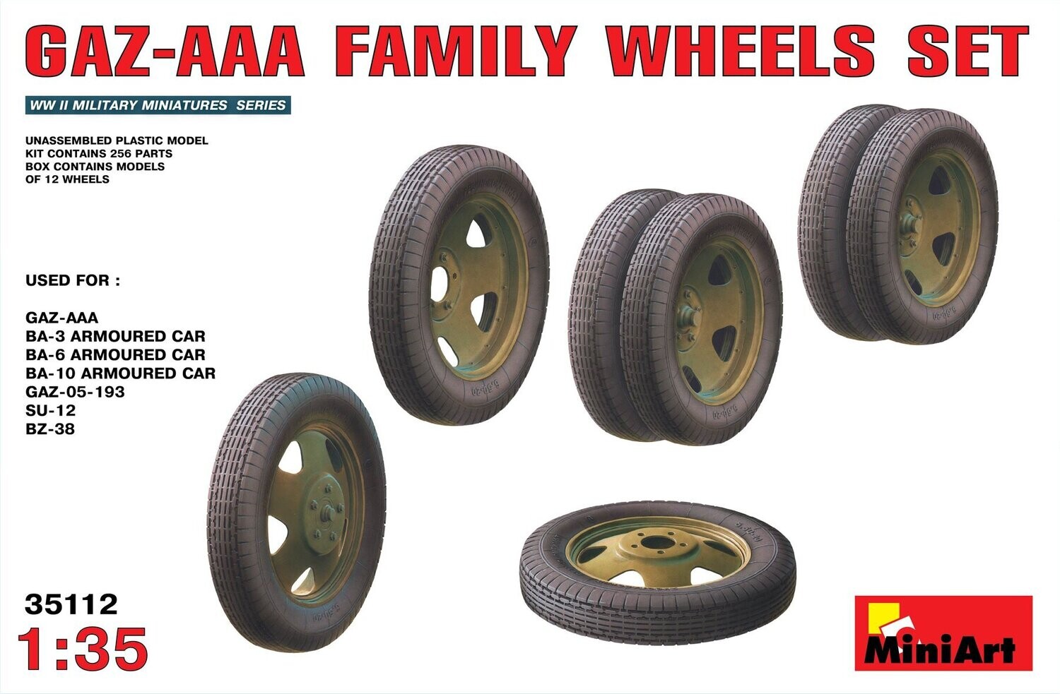 Miniart MA35112 1/35 GAZ-AAA Family Wheels Set