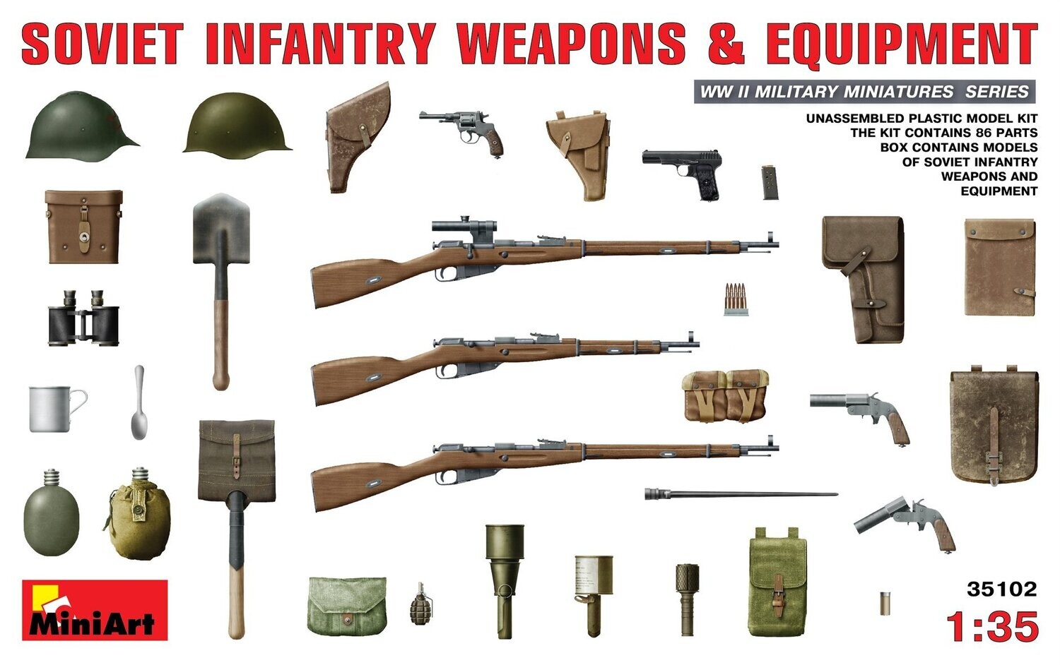 Miniart MA35102 1/35  Soviet Infantry Weapons and Equipment