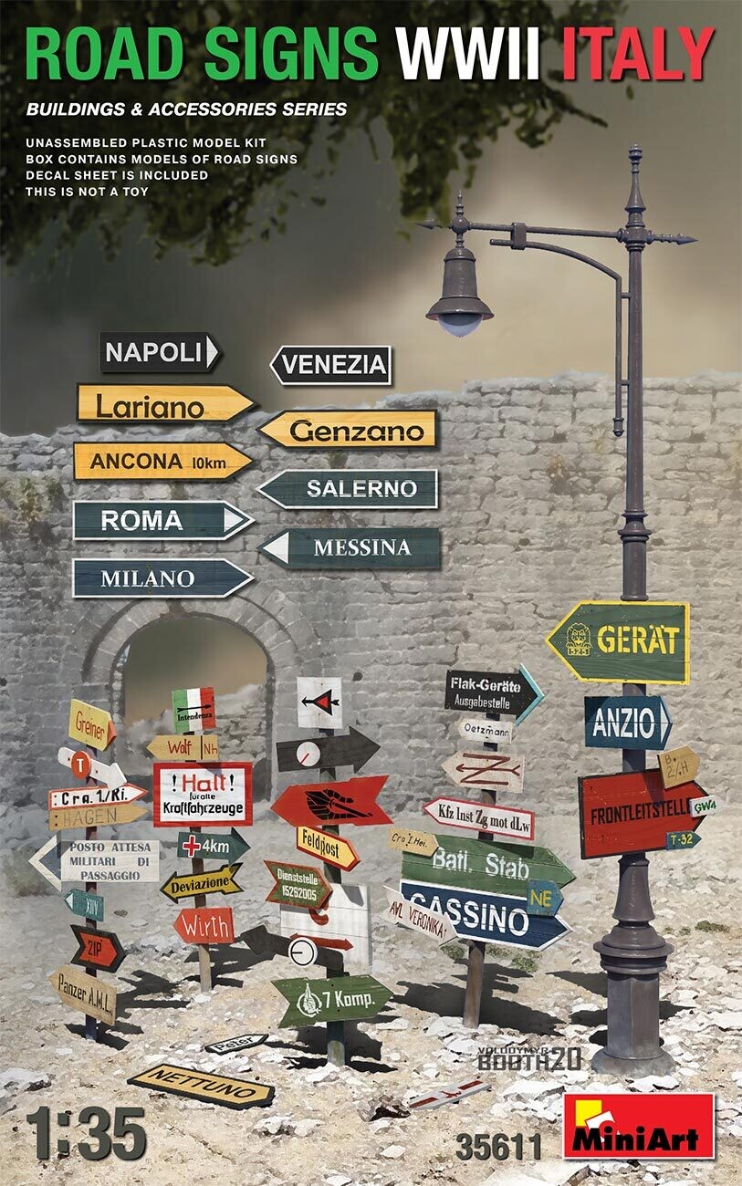 Miniart MA35611 1/35 Road Signs  Italy  WWII