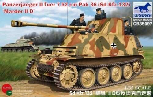 BRONCO CB35097 1/35 Pzjg II 7.62cm Pak 36 Sd.Kfz.132 'Marder II D BRONCO CB35097 1/35 Pzjg II 7.62cm Pak 36 Sd.Kfz.132 'Marder II D