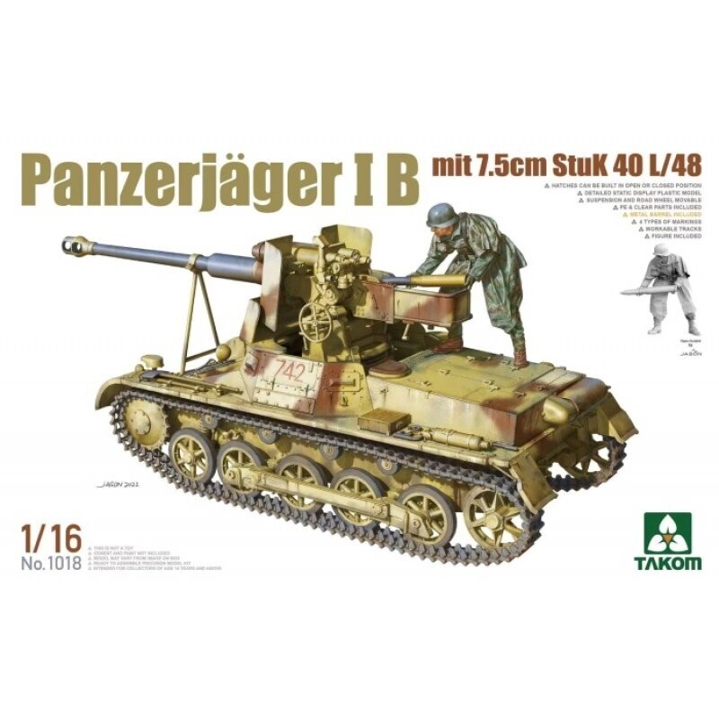 TAKOM TAK1018 1/16 Panzerjäger I B mit 7.5cm Stuk 40 L/48
