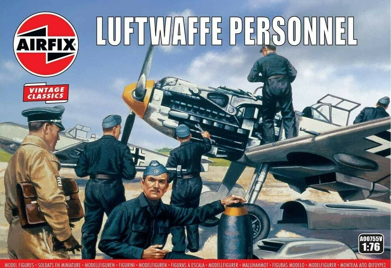 Airfix AF00755V 1/76 WWII Luftwaffen Personnel VINTAGE