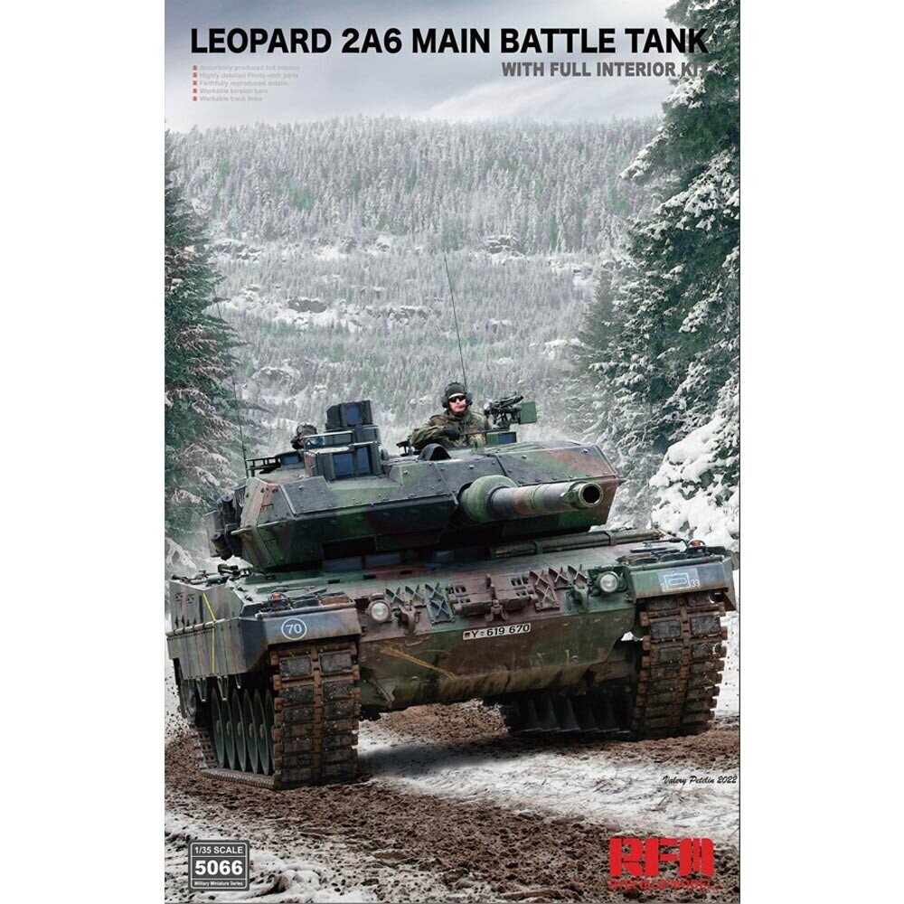 RYE FIELD MODEL RM5066 1/35 Leopard Main Battle Tank with full Interior