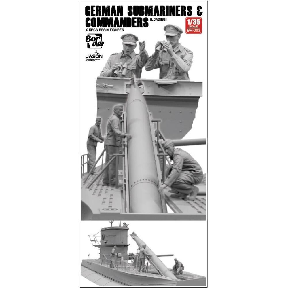 Border Models BMBR003 1/35 Germ. Submariners & Commanders loading ( SET 5 Resin Figures )