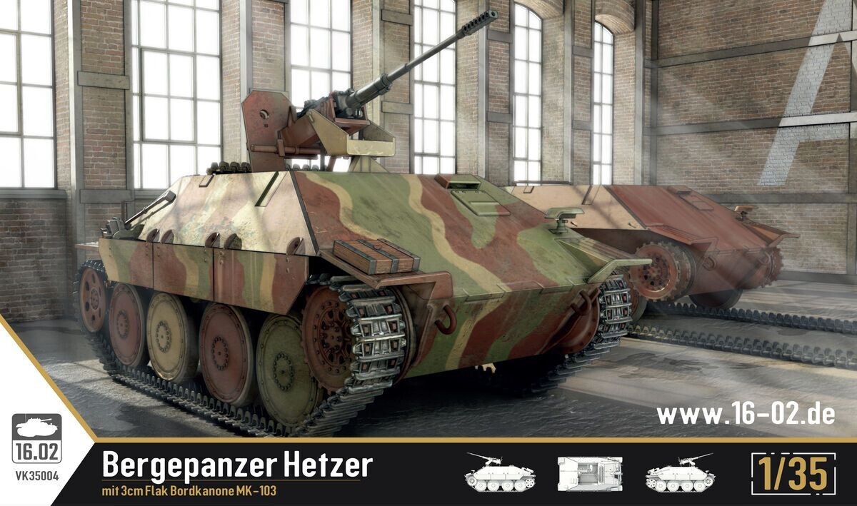 16.02 VK35004 1/35  VK35004 Germ. Bergehetzer w/3cm Flak 38 - ANGEBOT !!!