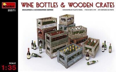 Miniart MA35571 1/35 Wine Bottles & Wooden Crates