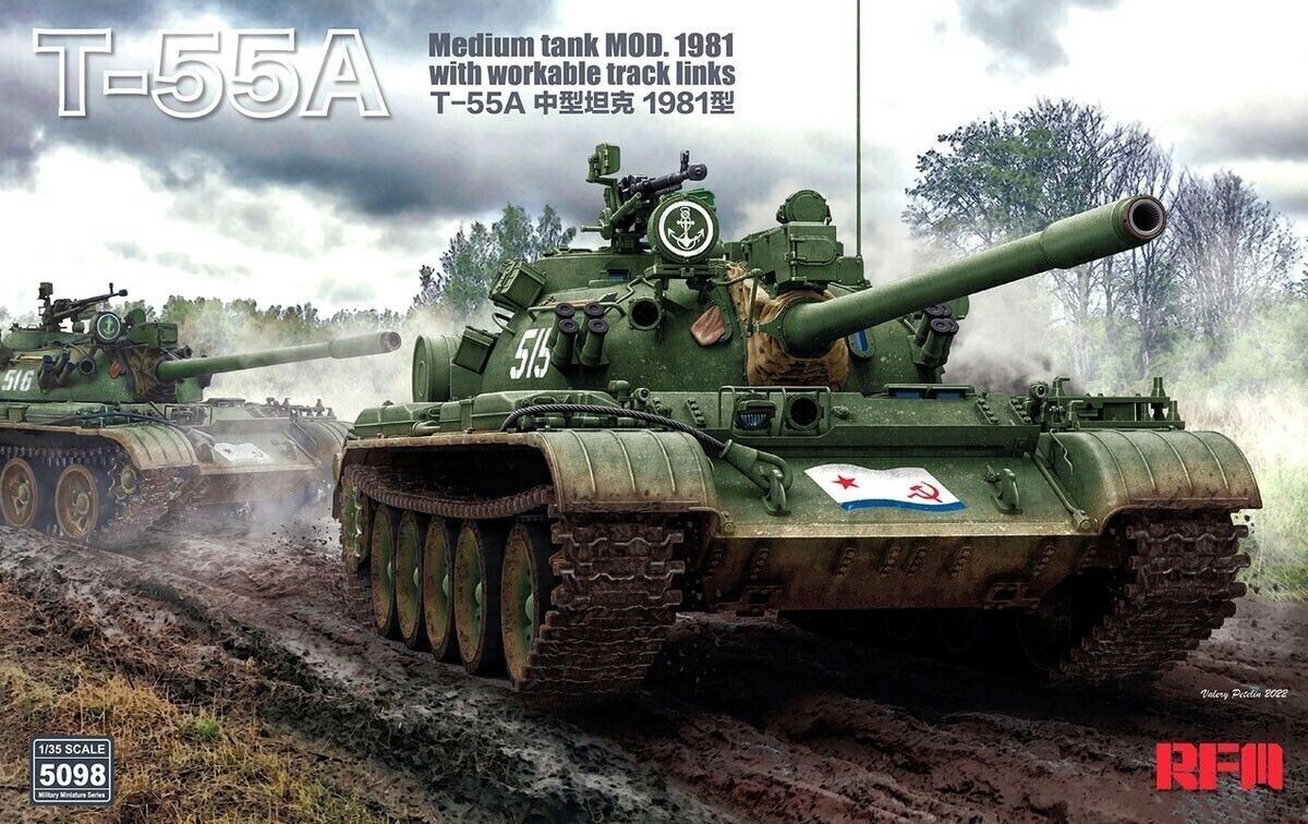 RYEFIELD RM5098 1/35 T-55A Medium Tank,Mod.1981 - ANGEBOT !!!