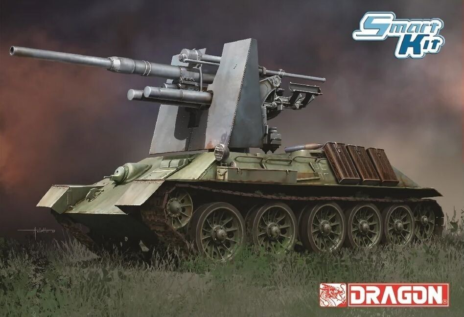 DRAGON DR6986 1/35 T-34 747(r) mit 8.8cm FlaK 36/37