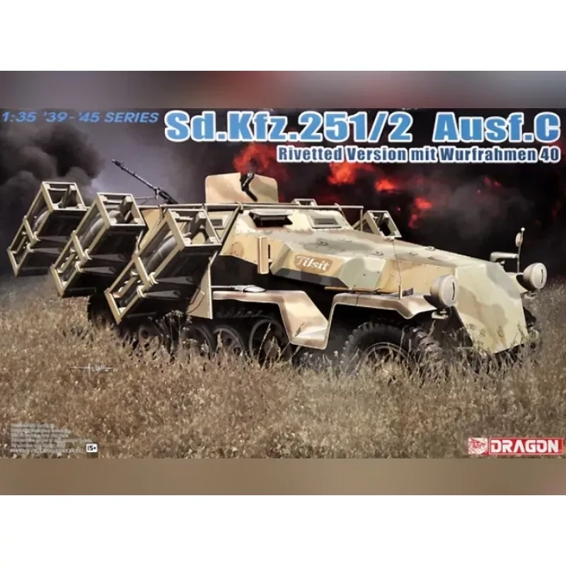 DRAGON DR6966 1/35 Sd.Kfz.251/2, Ausf.C Rivetted Version mit Wurfrahmen 40