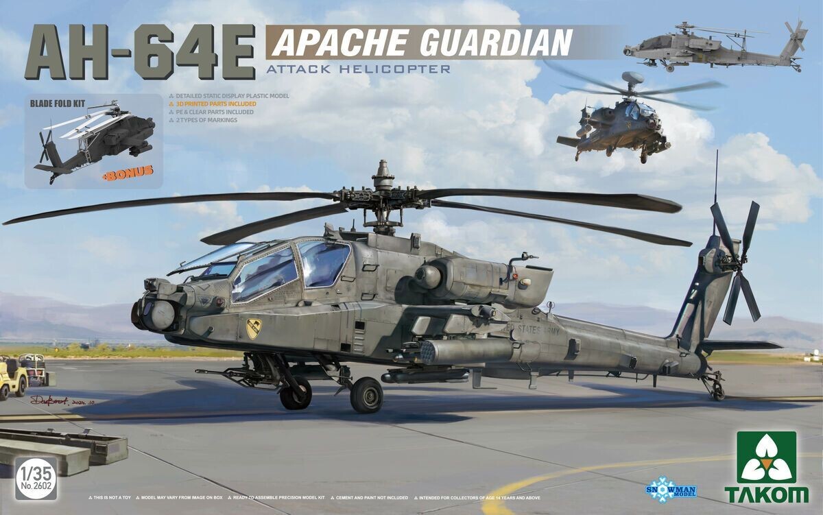 TAKOM TAK2602 1/35 AH-64E APACHE GUARDIAN ATTACK HELICOPTER