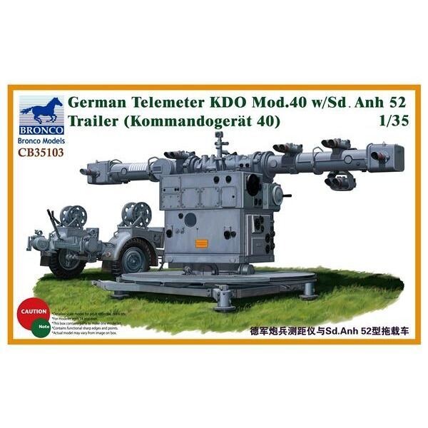 BRONCO CB35103 1/35 German Telemeter KDO Kommandogerät 40 with Sd.Anh.52 Trailer ( Kommandogerät 40 )