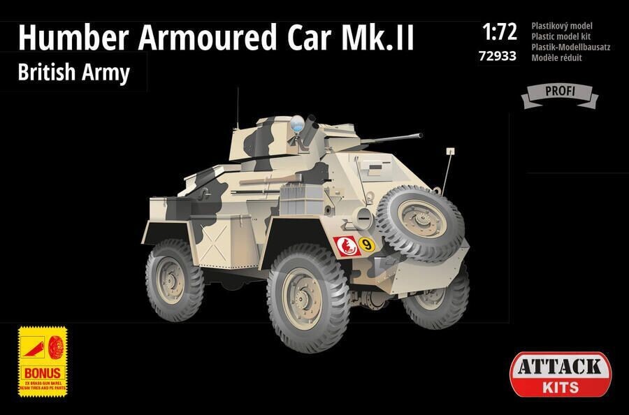 ATTACK ATT72933 1/72 Humber Armoured Car Mk. II British Army Africa