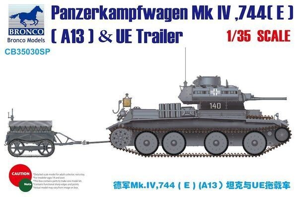 BRONCO CB35030SP 1/35 PzKpfw Mk.IV & UE Fuel Tank Trailer