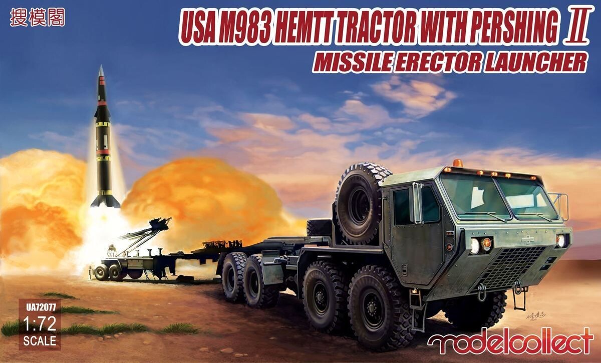Model Collect MCUA72077 1/72 USA M983 HEMTT Tractor with Pershing Ⅱ Missile Erector Launcher - ANGEBOT !!!