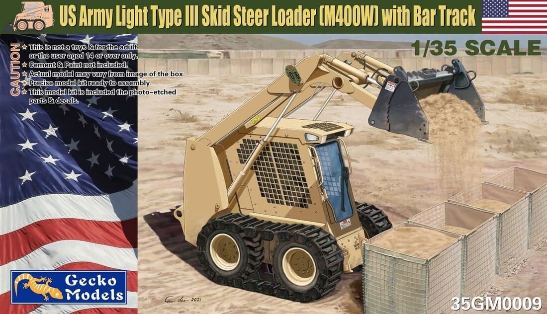 Gecko Models 35GM0009 1/35 US Army Light Type III Skid Steer Loader ( M400W ) w/ Bar Track - ANGEBOT !!