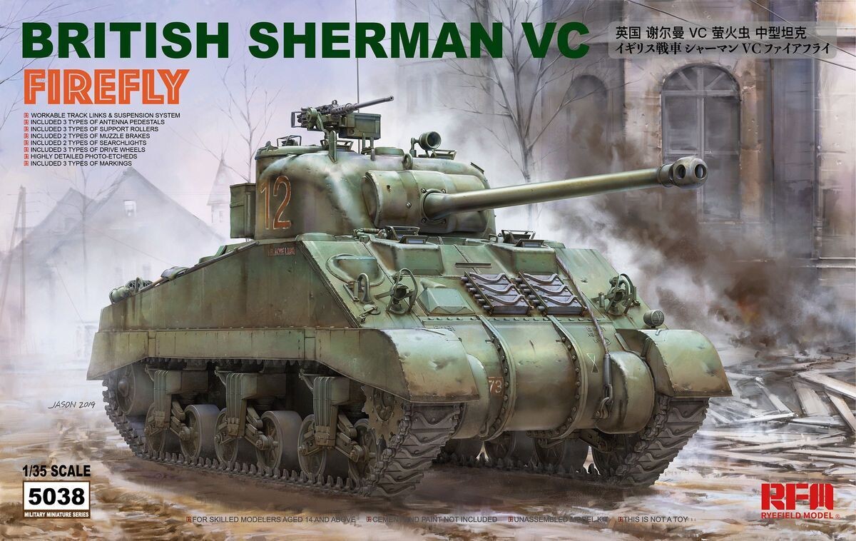 RYEFIELD RM5038 1/35 BRITISH SHERMAN VC "VELIKIYE LUKI" W/ WORKABLE TRACK LINKS