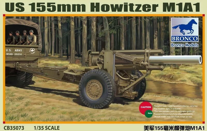 BRONCO CB35073 1/35 US M1A1 155mm Howitzer