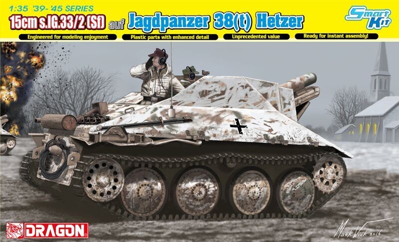DRAGON DR6489 1/35 15cm s.IG.33/2(Sf) auf Jagdpanzer 38(t) Hetzer - Smart Kit