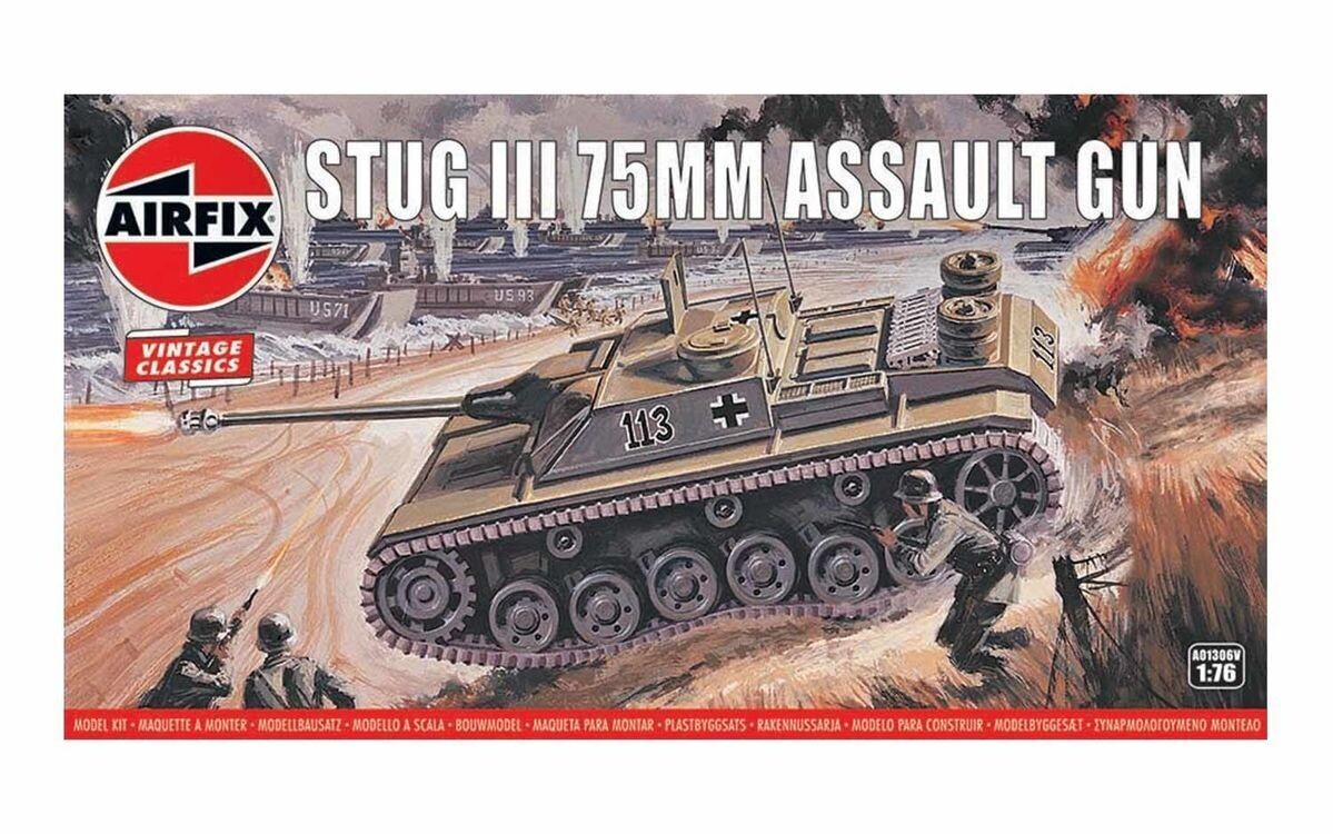 Airfix AF01306V 1/72 Stug. III 75mm Assault Gun , Vintage Classics