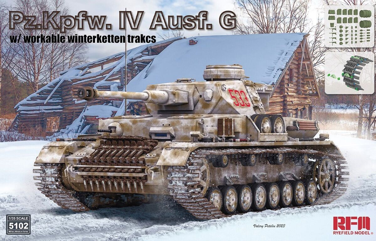RYEFIELD RM5102 1/35  Pz.Kpfw. IV, Ausf. G with Workable Winterketten Tracks