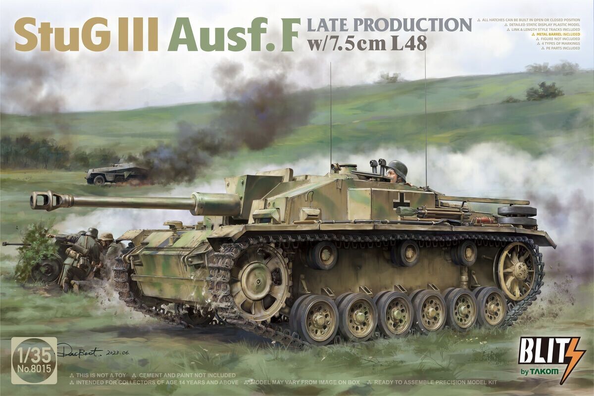 TAKOM TAK8015 1/35 StuG. III, Ausf.F Late Production w/7.5cm L48