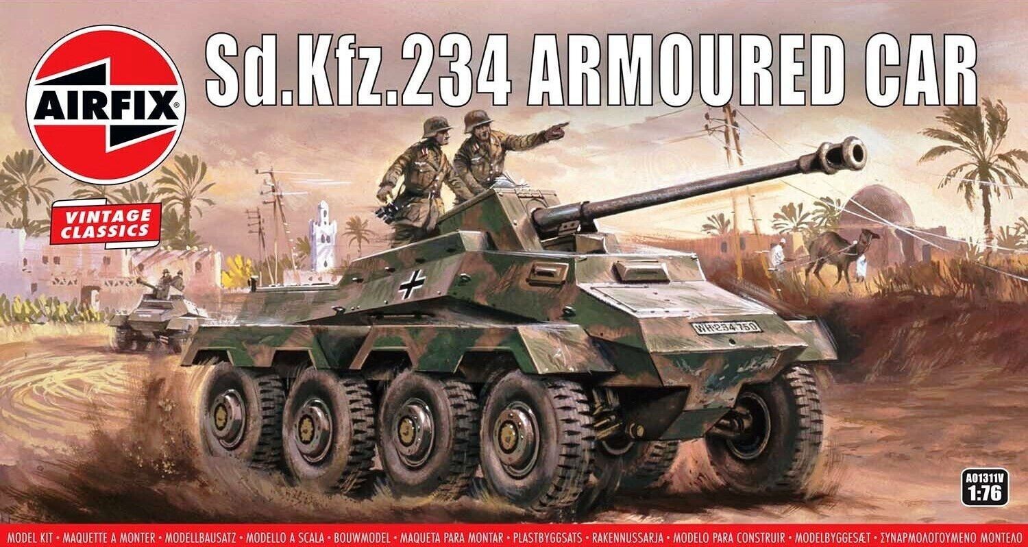 Airfix AF01311V 1/72 Sd.Kfz.234 Armoured Car , Vintage Classics