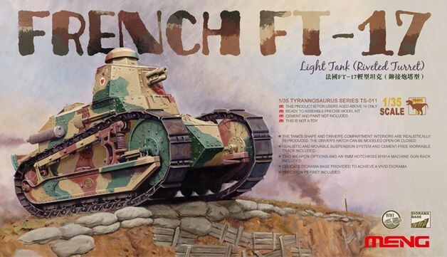 MENG TS011 1/35 French FT -17 Light Tank ( Riveted Turret )