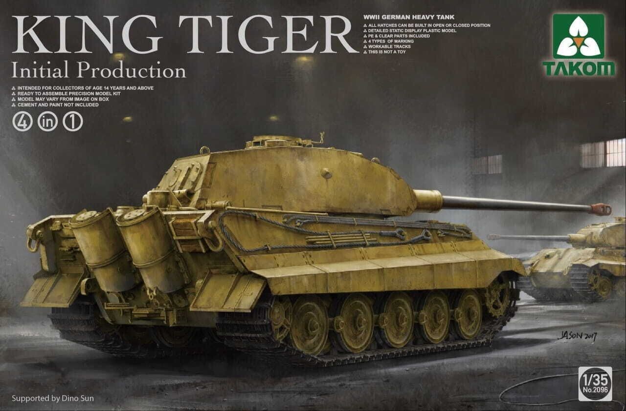 TAKOM TAK2096 1/35 WWII German King Tiger Initial 4in1