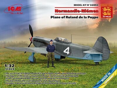 ICM ICM32093 1/32 WWII Normandie - Niemen Plane of Roland de la Poype , w/ Resin Figure !!