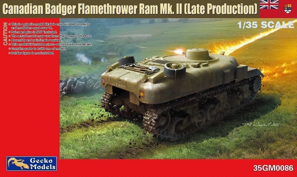 Gecko Models 35GM0086 1/35 Canadian Badger Flamethrower Ram Mk. II ( Late Production ) - ANGEBOT !