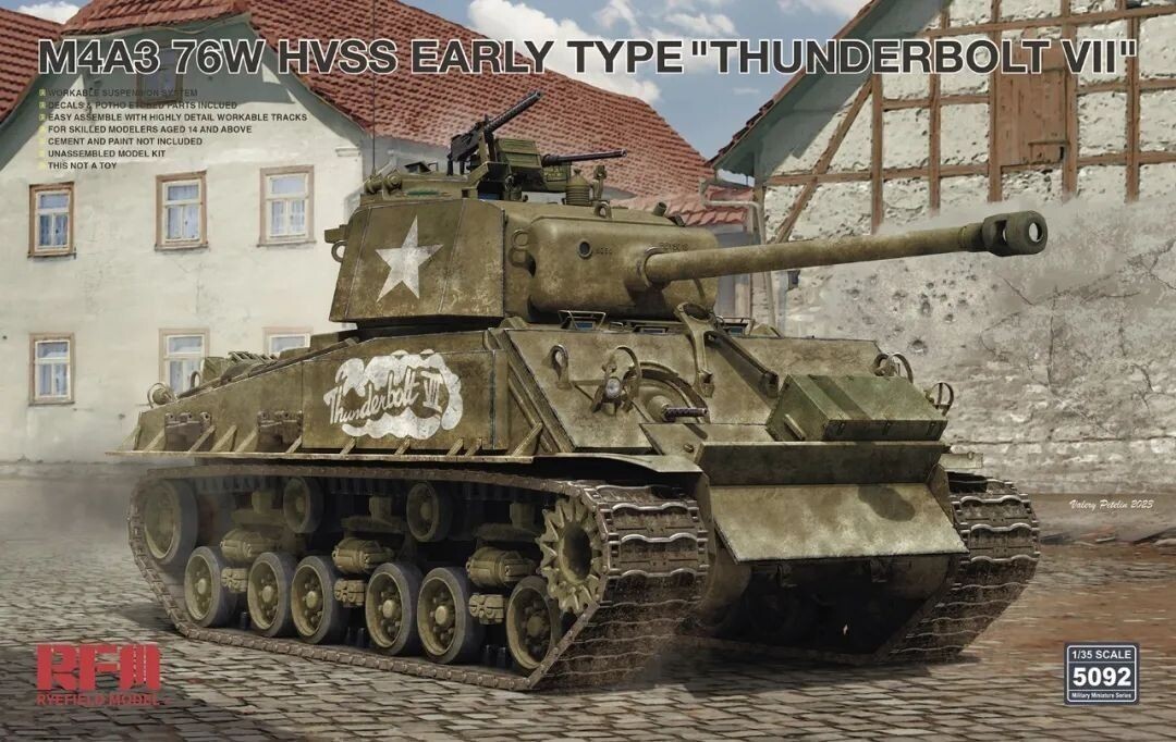 RYEFIELD RM5092 1/35 M4A3 76W HVSS Early Type 'Thunderbolt VII'