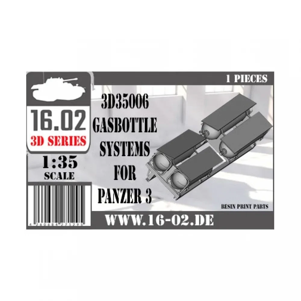 16.02 VK3D35006 1/35 Gasbottlesystems for Panzer III