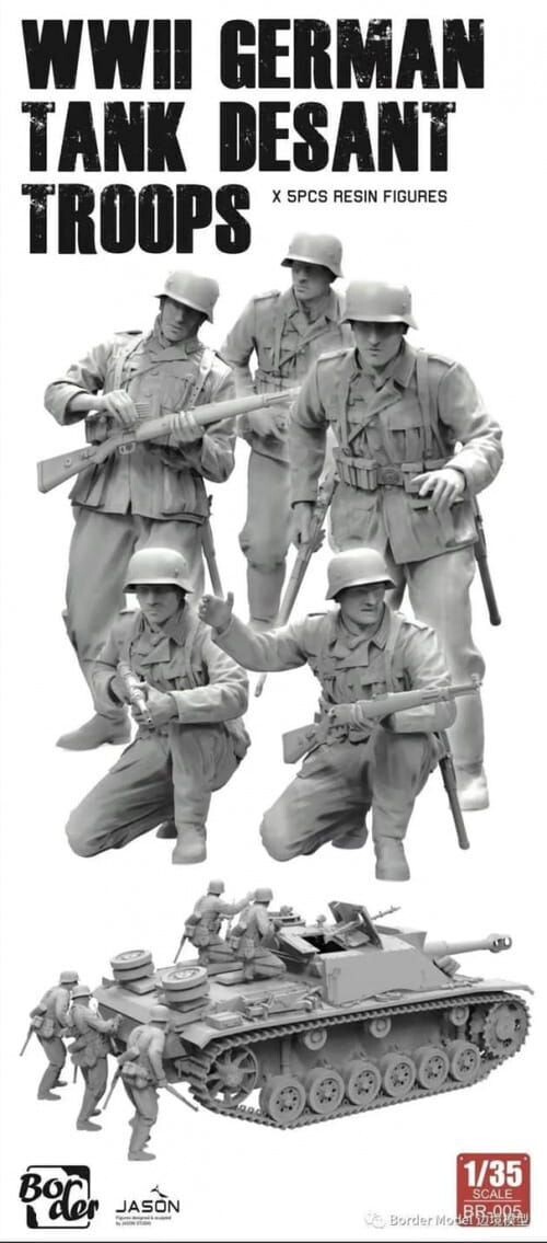 Border Models BMBR005 1/35 WW.II German Tank Troops ( 5 Resin Figures )